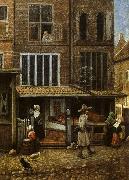 Jacobus Vrel Street Scene with Bakery china oil painting reproduction